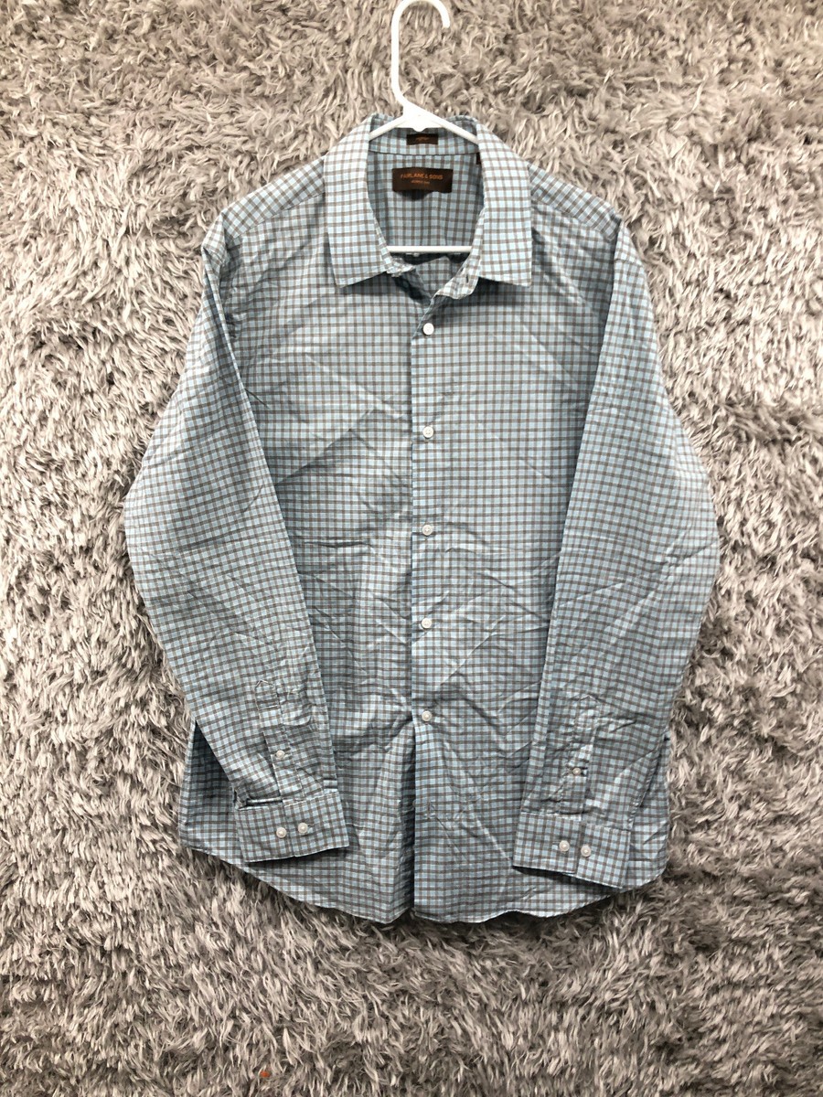 fairlane and sons dress shirt Fairlane & Sons Wrinkle Free Button-Up Shirt Mens L Regular Fit Longsleeve