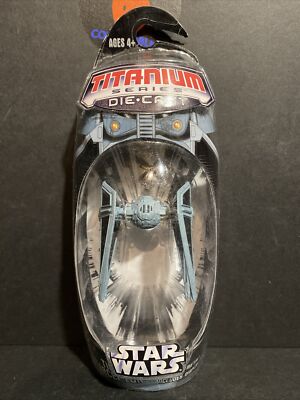 Star Wars Titanium Series Tie Interceptor Micro Vehicle Hasbro 2006