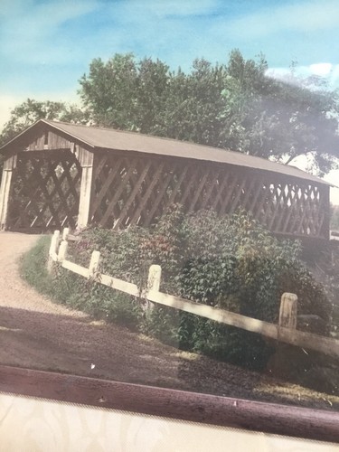 Covered Bridge Brattleboro Vermont Hand Colored Photo Print - Picture 2 of 7