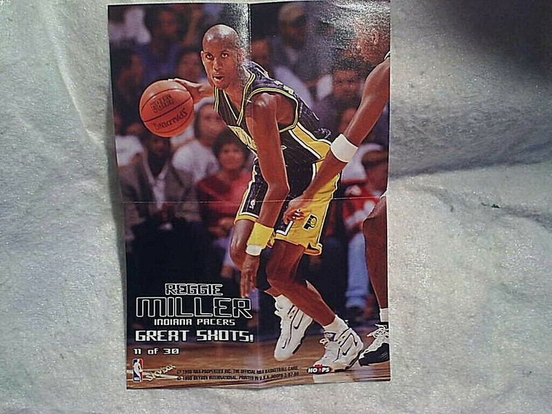 1998 REGGIE MILLER GREAT SHOTS! MINI POSTER #11,Indiana Pacers,skybox,nba hoops