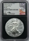 2020 (W) Silver Eagle $1 NGC MS70 Uncirculated, 1st Day of Issue Mercanti Auto