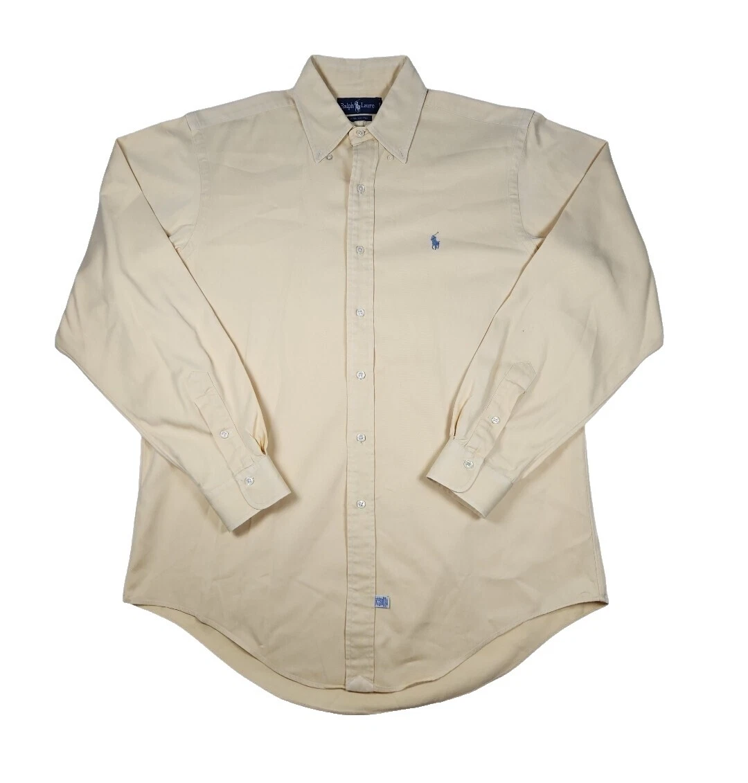 Camisas para hombre Ralph Lauren informales occidentales de algodón liso con botones