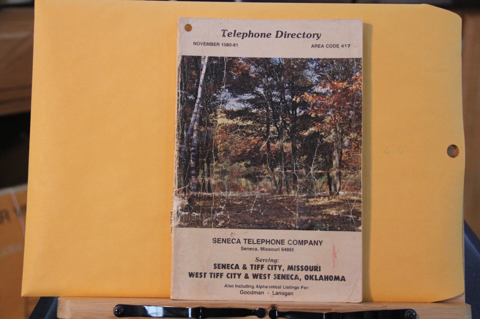 Directory Telephone Phone Book Seneca Tiff City Missouri Oklahoma 1980