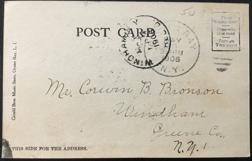 Postal original President Theodore Roosevelt Residence Sagamore Hill NY 1906 - Imagen 2 de 2
