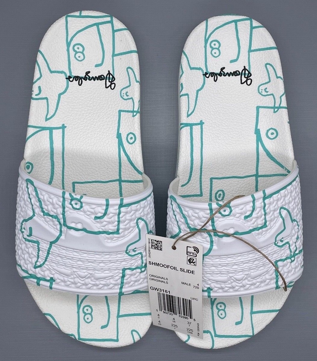 Adidas Originals x Mark Gonzales Shmoofoil Slides Allover Print