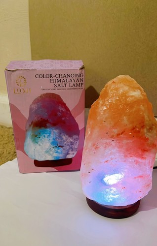 LOMI Brand Himalayan Glow Pink Salt Lamp with ETL Certified Dimmer Switch - 第 1/16 張圖片