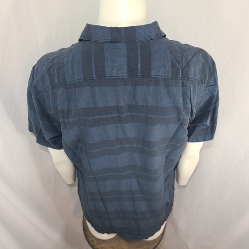 Harley Davidson Mens Light Weight Button Up Shirt sz XL Blue Short Sleeve - Picture 7 of 9