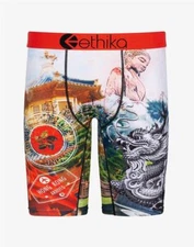 Ethika the Staple UNLEASH THE DRAGON Japanese Colorful Art Boxers Men's NIP