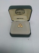 Made in USA BRUT TIE TACK GOLF CLUBS AND BALL UNIQUE VINTAGE
