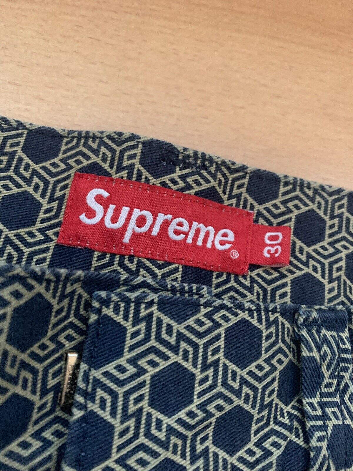 Supreme Work Pants Navy Monogram 30 Box Logo | eBay