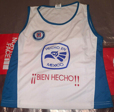 New Youth Sayros Liga MX Club Cruz Azul Soccer Jersey Kids Tank Top $35 Sz  Large