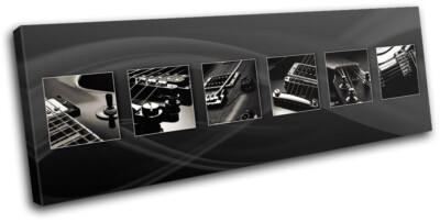 Gitarren Instrument Musik LEINWAND WANDBILD Bild Druck VA