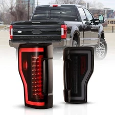 2017-2019 LED Tail Lights For Ford F250 F350 F-450 Super Duty Rear Lamps Smoke