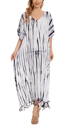 Beautybatik Hippie Tie Dye Kaftan Loungewear Maxi Plus Size Long Dress XL to 4X - Picture 142 of 176