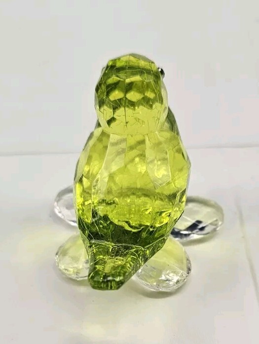 鳥　クリスタルガラス　グリーン 鳥 クリスタルガラス グリーン Crystal Glass Green Bird
