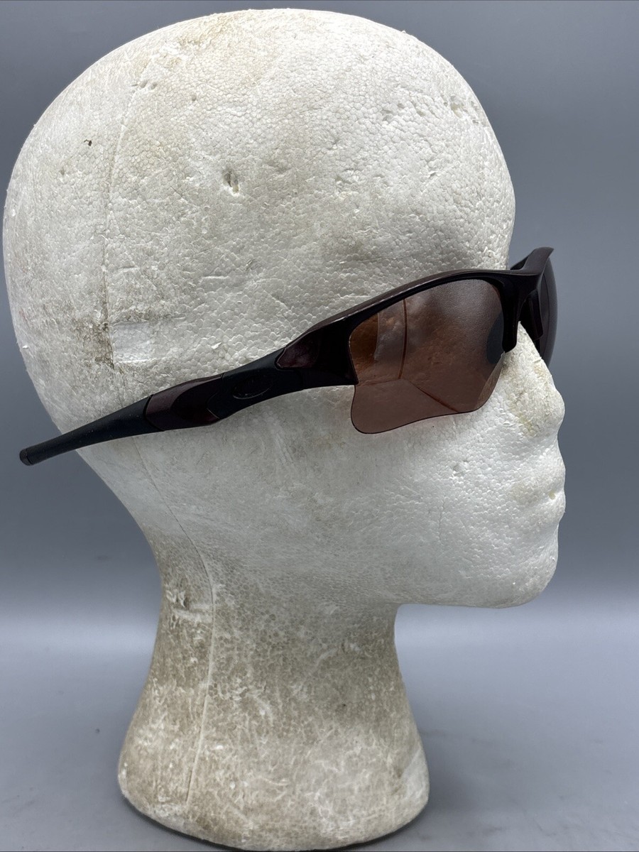 小物 Vintage Oakley Flak Jacket Made in USA Oakley Flak jacket sunglasses Black & Burgundy 03-918 56 21