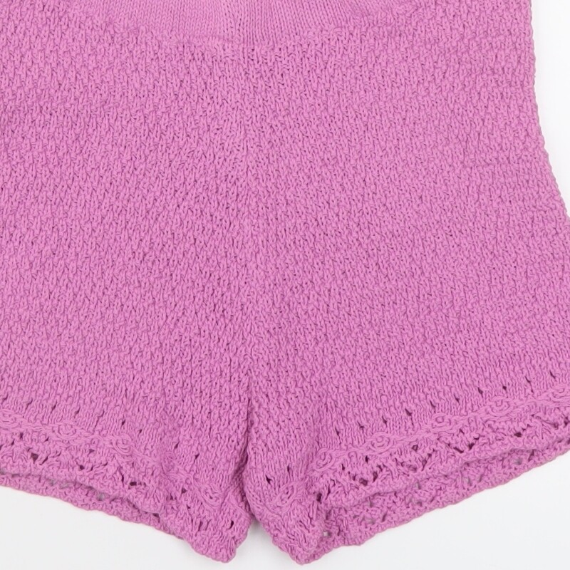 Pull&Bear Womens Purple Acrylic Basic Shorts Size… - image 8