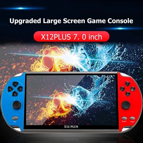 Consola de juegos portátil X12 Plus de 7 pulgadas con pantalla HD video retro integrada 10000 juegos - Foto 5 de 11