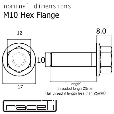 M8-1.25 Flangiato Testa Esagonale Bulloni Flangiati Viti