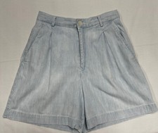 Gap Vintage Women Shorts Denim Mom Jean 4 Blue Light Wash 100 Cotton Pleated