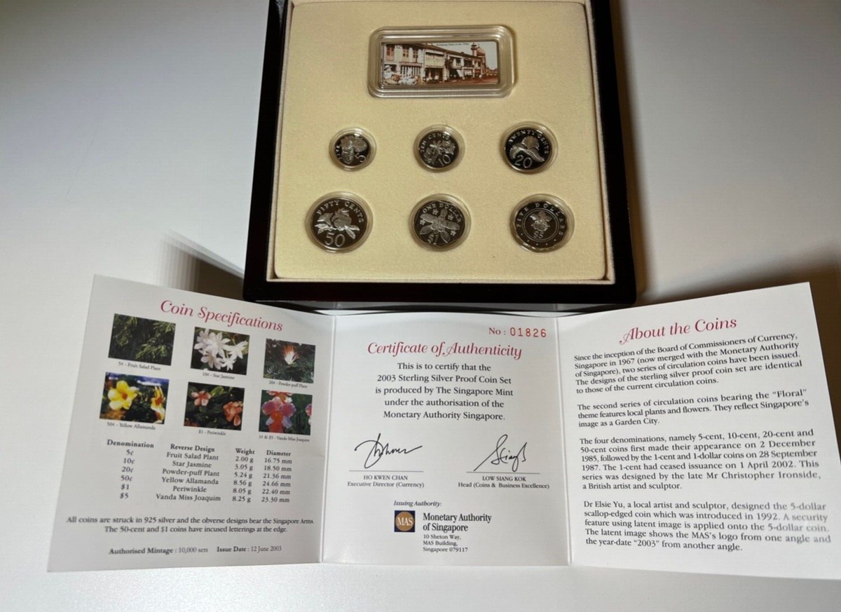 2003 - The Singapore Mint - Sterling Silver Proof Coin Set | eBay
