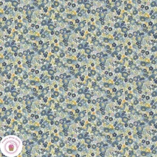Moda CHELSEA GARDEN Floral 33746 13 Blue Quilt Fabric LIBERTY LOOK
