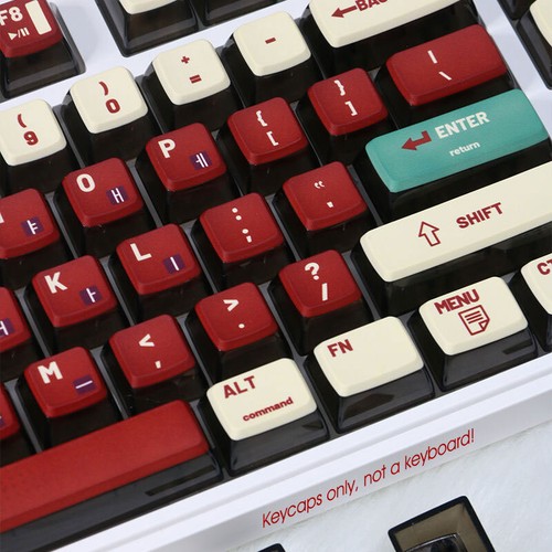 Retro Red White Keycaps PBT Transparent Pudding ASA for MX Mechanical Keyboard - Picture 2 of 16
