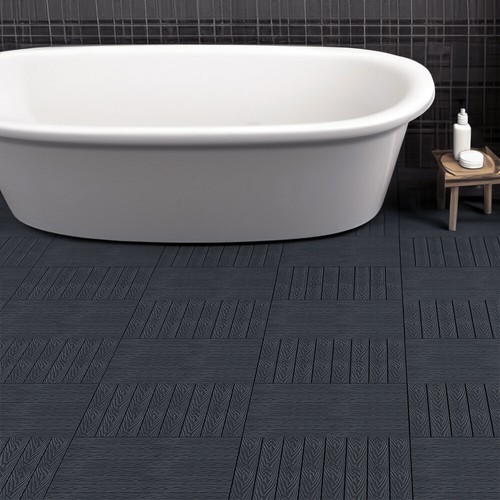 6pcs Interlocking WPC Deck Tiles – 30x60cm Wood-Look Flooring for Patio & Garden - Picture 8 of 48