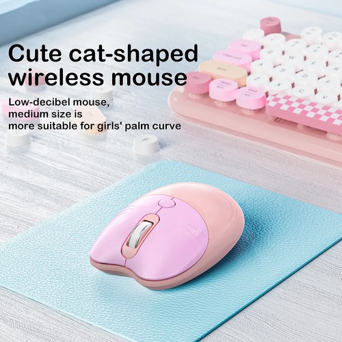 HOCO Wireless Keyboard and Mouse Set ,Cute Keyboard Retro Round Keycap - Picture 3 of 5