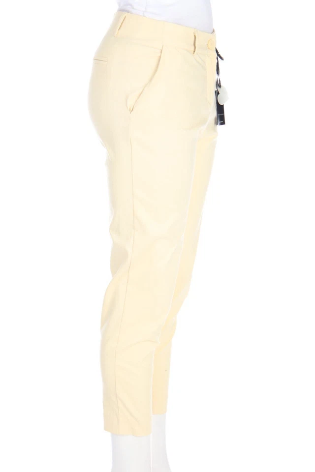 Pantalone chino TWINSET SIMONA BARBIERI elasticizzato XS crema NUOVO - Immagine 2 di 4