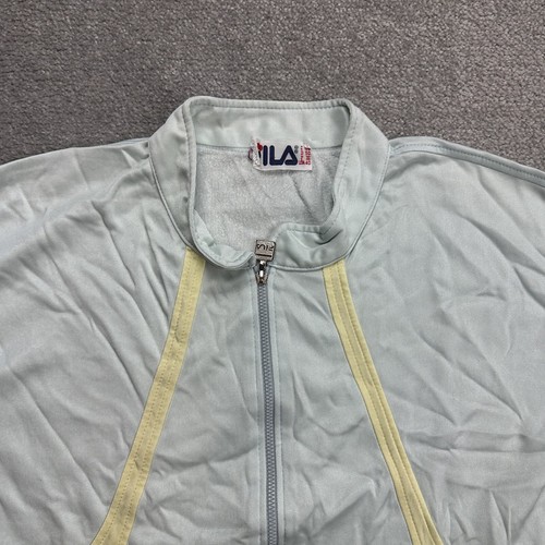 FILA Vintage Trainingsjacke Jacke Gr. 50 Sportjacke Retro Pullover 9610 Weiß - Bild 2 von 9