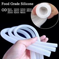 Food Safe Grade Silicone Braided Hose Boiler Steam Tube High Pressure Resistance
