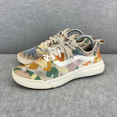 VANS X Leila Hurst Ultrarange Shoes Womens Ivory Abstract Leaf