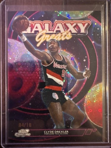 2025-26 Topps Cosmic Chrome Clyde Drexler Galaxy Greats Black Eclipse Ref /10