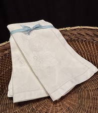 8 Antichi Tovaglioli In Fiandra Ricamati A Mano Cm65x65 Monogramma Au