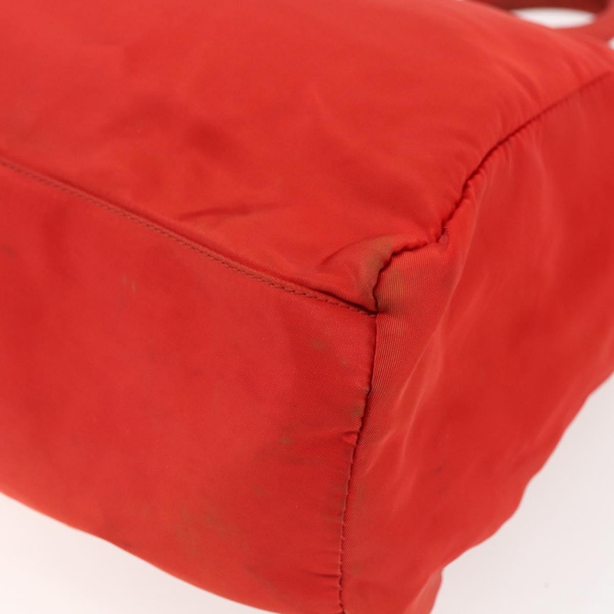 PRADA Hand Bag Nylon Red Silver Auth 169377 thumbnail 12