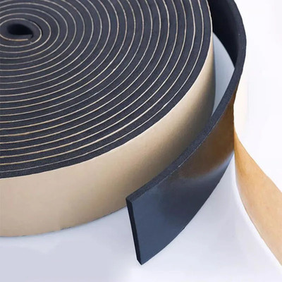 1Roll 2-20Mm Thick Strong Adhesion EVA Black Sponge Foam Rubber Tape Anti-Collis