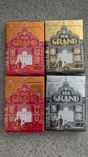 The Grand Cold Foiled Playing Cards 4 deck set by Riffle Shuffle