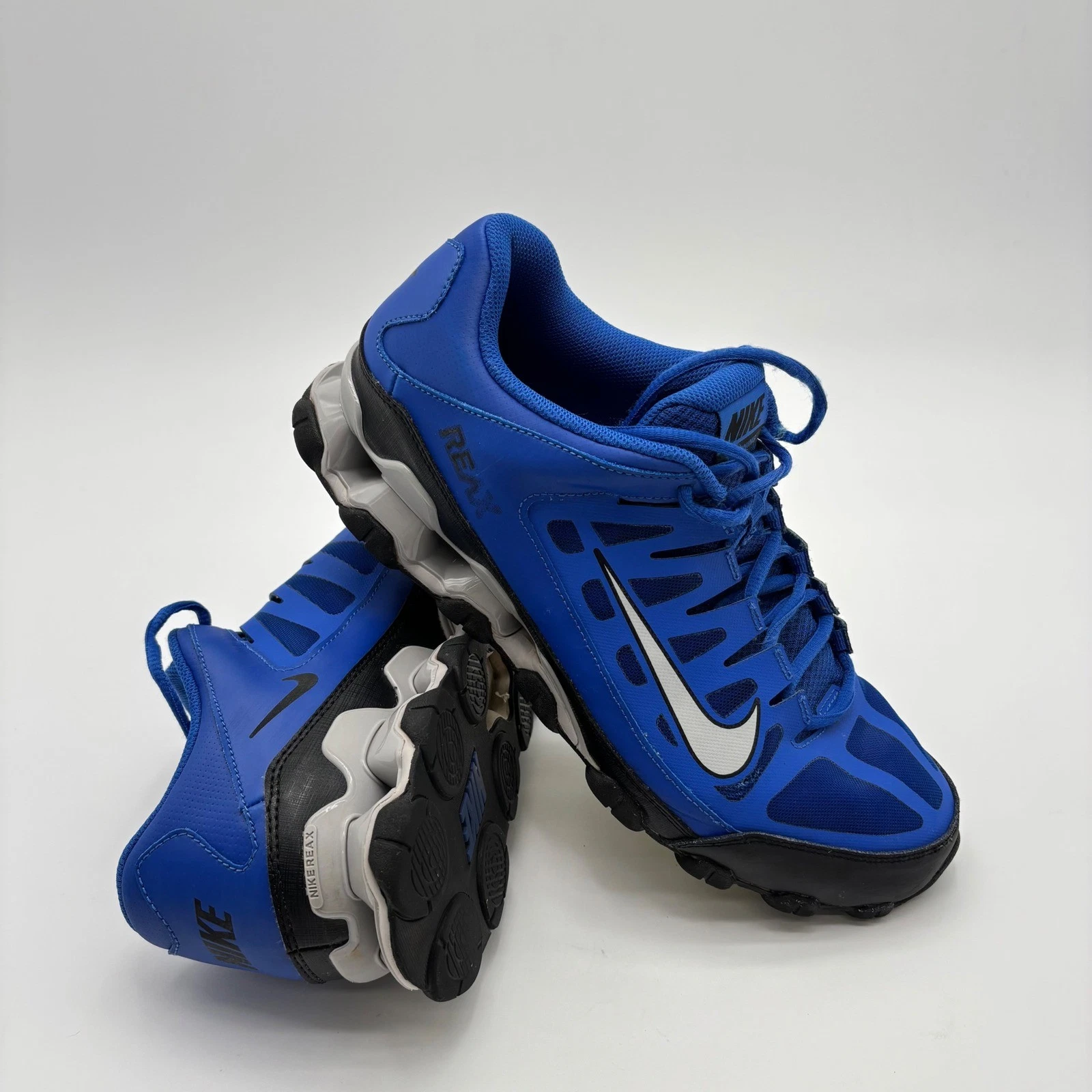 Nike Reax 8 TR Mens Training Shoes Blue Black 621716-403 Size 10.5