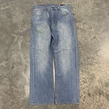 Vintage Phat Farm Jeans 34x32 Blue Cybergoth Baggy Wide y2k Mens