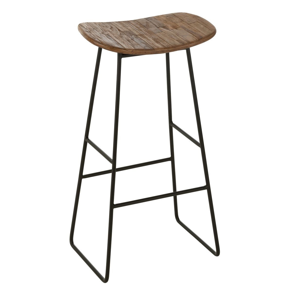 Tabouret de bar en bois teck 74cm pour une ambiance chaleureuse et authentique