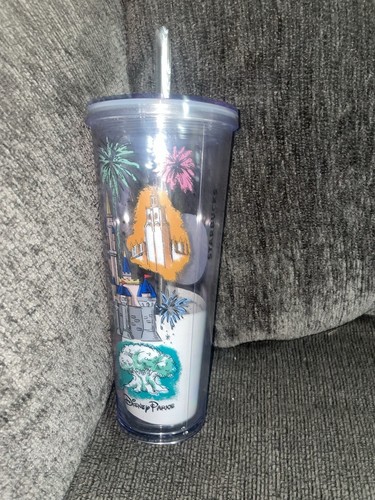 Walt Disney World Starbucks Tumbler Cup with Straw 24oz – Large - Picture 2 of 5