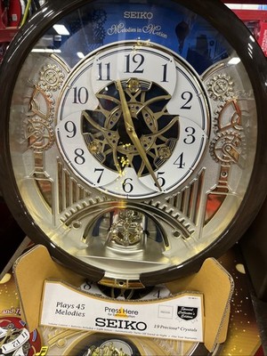 Seiko Melodies in Motion 2025 Golden Rhythm Musical Wall Clock