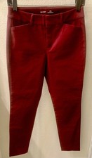 Old Navy Women's High Rise Pixie Ankle Pants Smooth Pockets Size 2 Maroon