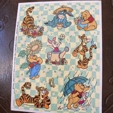 Winnie The Pooh Hallmark Sticker Sheet 6 x5 Disney A.A. Milne 8 Diff Stickers