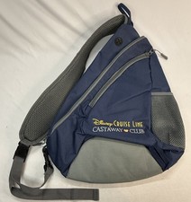 Disney Cruise Line Castaway Club Sling Shoulder Backpack Bag Blue Gray Pack