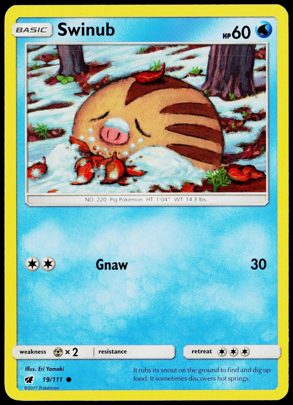 Swinub 19/111 Common Crimson Invasion Pokemon Lightly Played