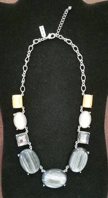 The Limited Multi Color Rhinestones Silver Tone Bib Statement Necklace