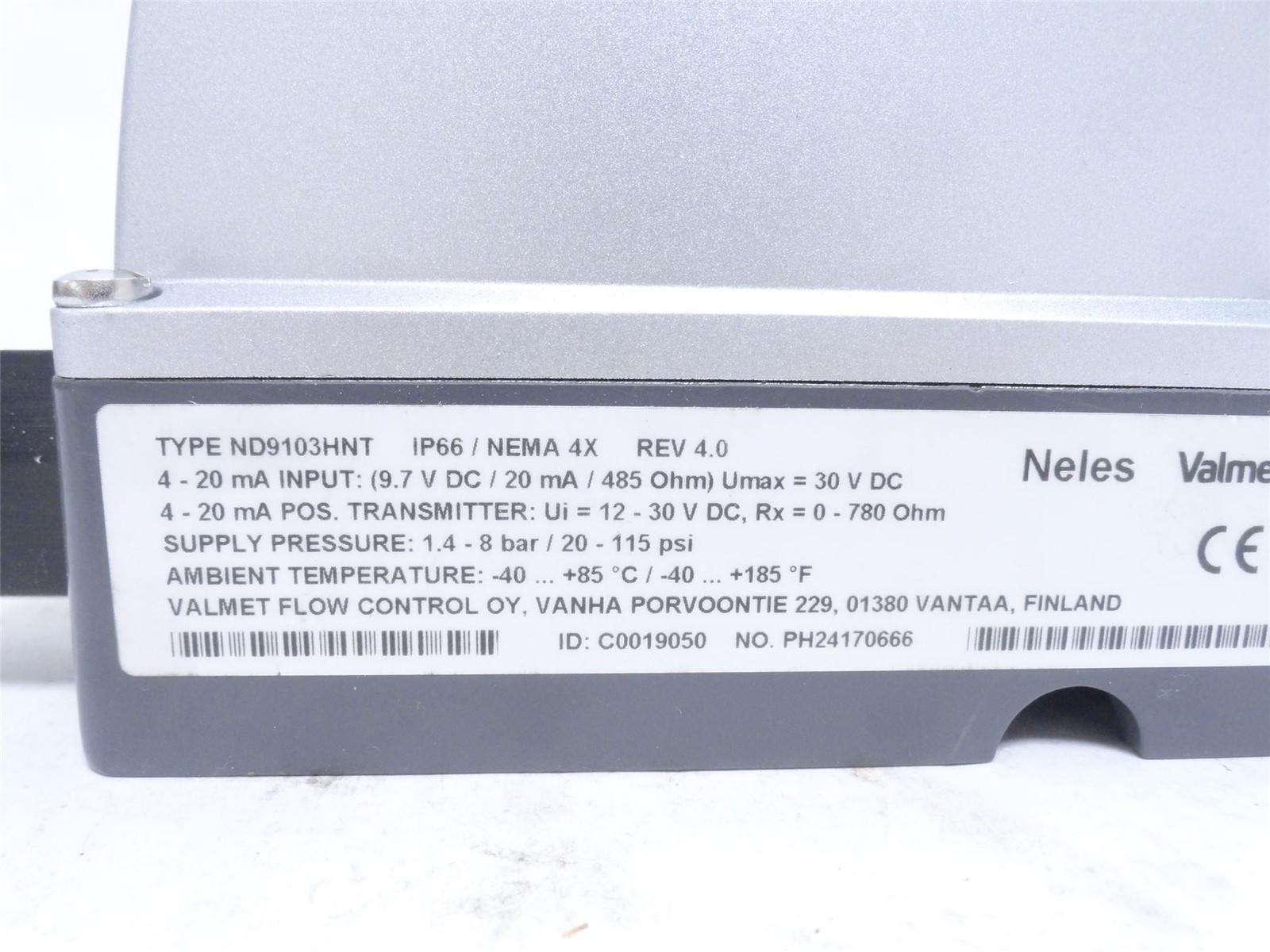 250881 New-No Box; Valmet ND9103HNT-CE07 Intelligent Valve Controller; 30VDC