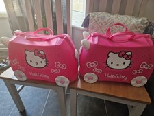 Hello Kitty Trunki Sanrio Ride On Suitcase Tow Along Pink Sparkle Holiday Travel